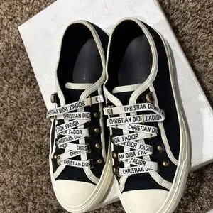 Dior | Shoes | Dior Black And Cream Womens Sneakers | Poshmark display picture 2